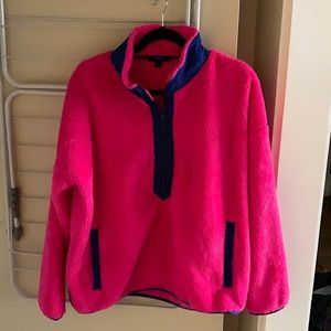 Hot Pink Quarter Zip Sweatshirt